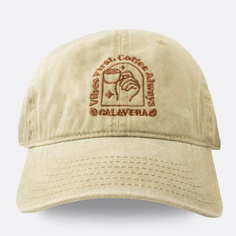 coffee lover hat beige color