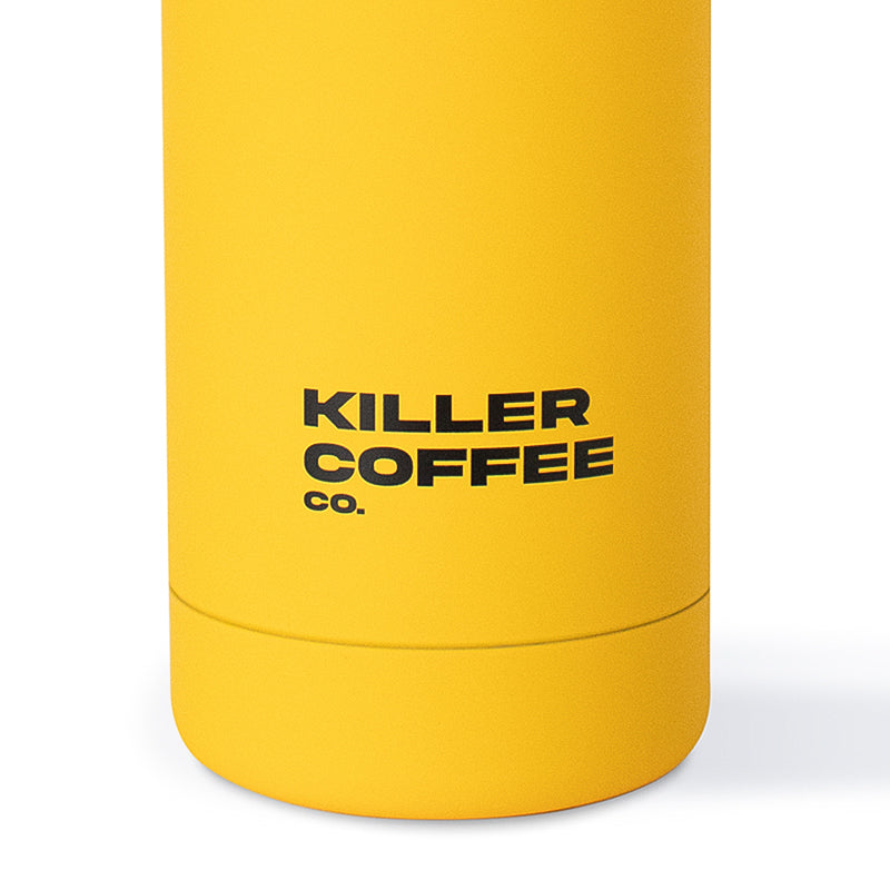 yellow thermoflask for coffee